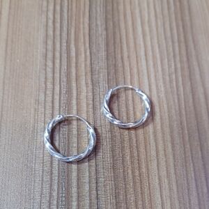 Elegant Silver Hoop Earrings